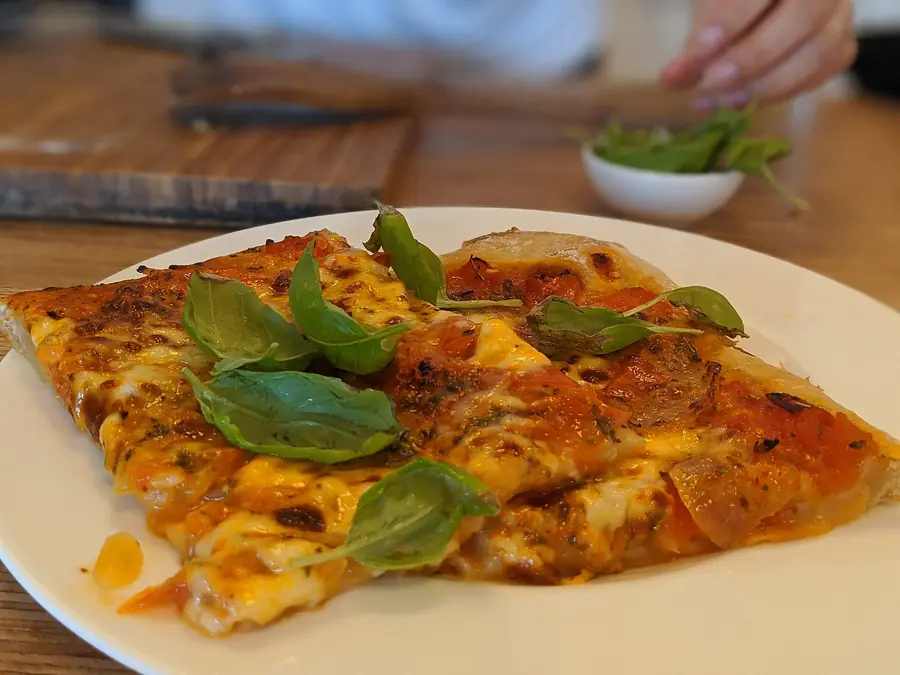 Margherita with a charred wood-oven crust
